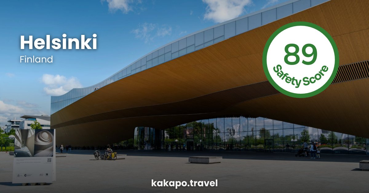 Helsinki, Finland — safety score 89 out of 100
