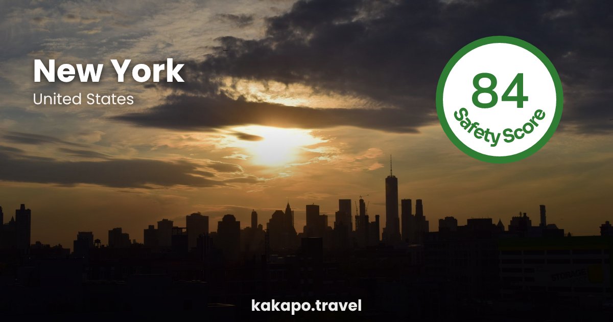 New York, United States — safety score 84 out of 100