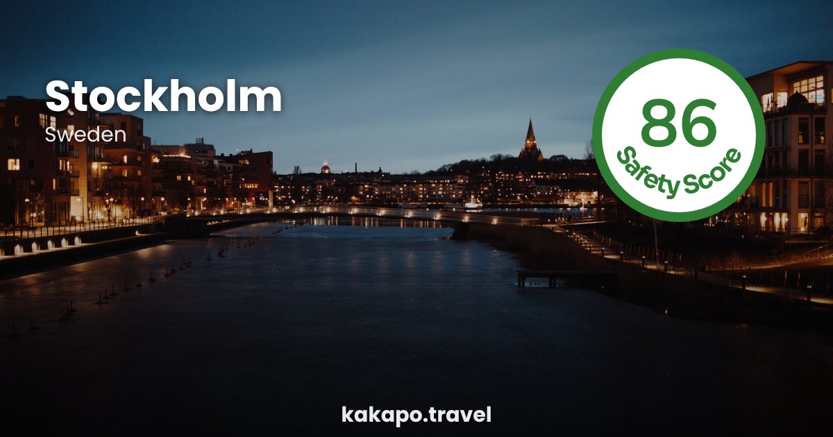 Stockholm, Sweden — safety score 86 out of 100