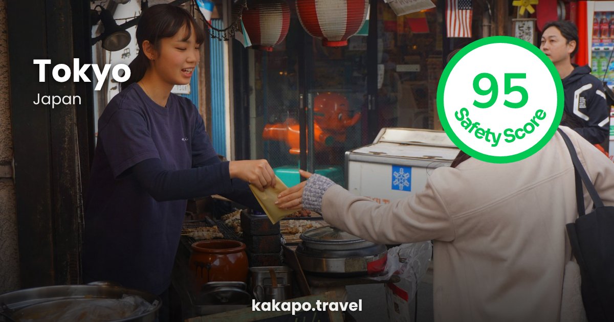 Tokyo, Japan — safety score 95 out of 100