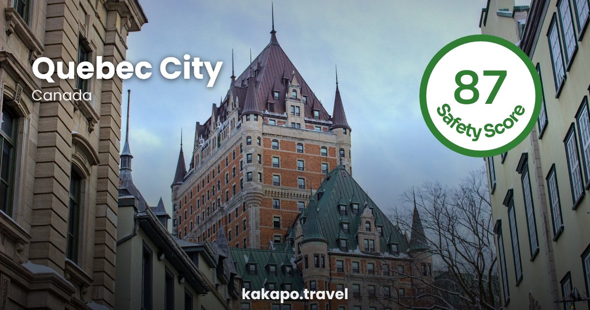 Quebec City, Canada — safety score 87 out of 100
