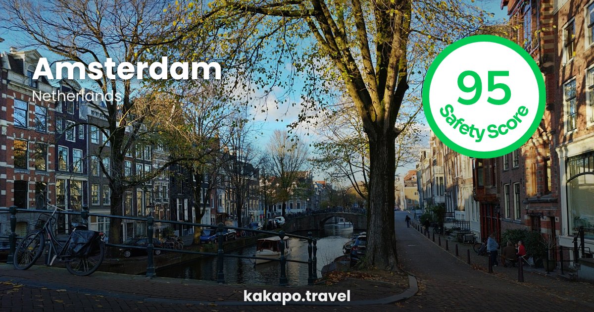 Amsterdam, Netherlands — safety score 95 out of 100