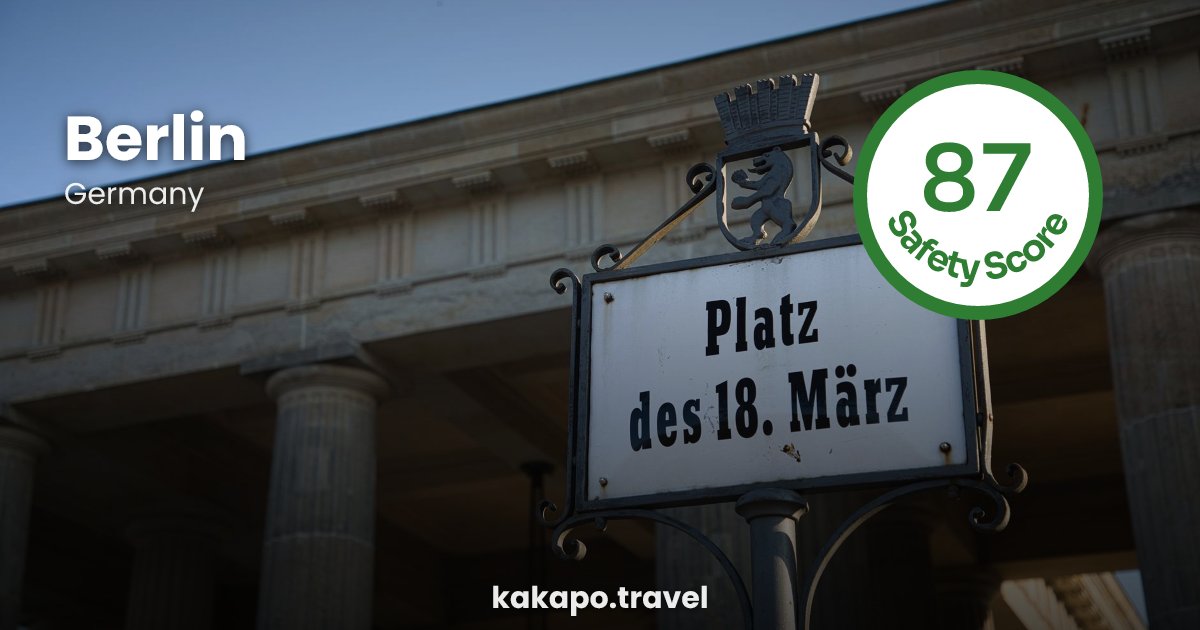 Berlin, Germany — safety score 87 out of 100