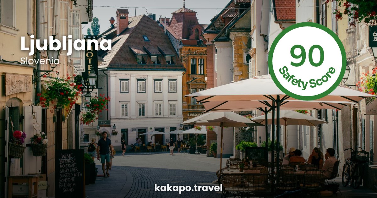 Ljubljana, Slovenia — safety score 90 out of 100
