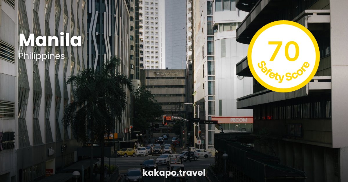 Manila, Philippines — safety score 70 out of 100