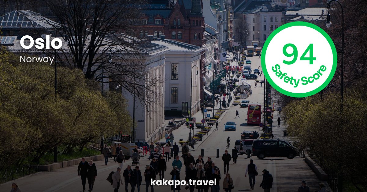 Oslo, Norway — safety score 94 out of 100