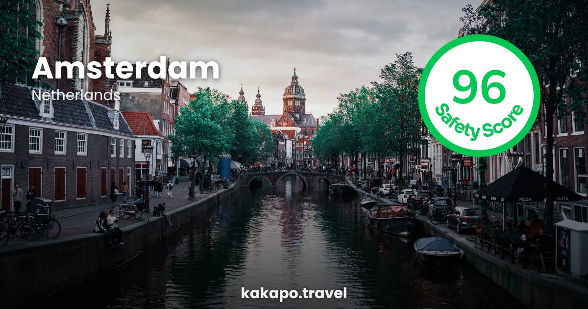 Amsterdam, Netherlands — safety score 96 out of 100