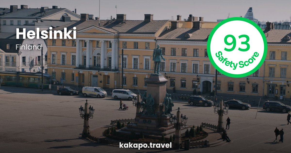 Helsinki, Finland — safety score 93 out of 100