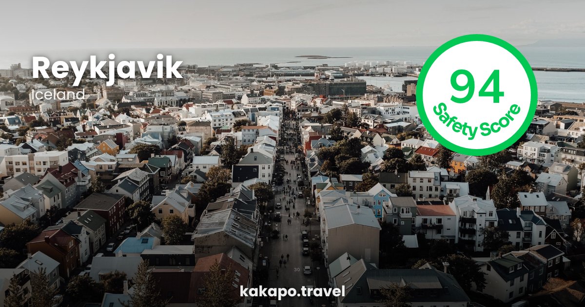 Reykjavik, Iceland — safety score 94 out of 100