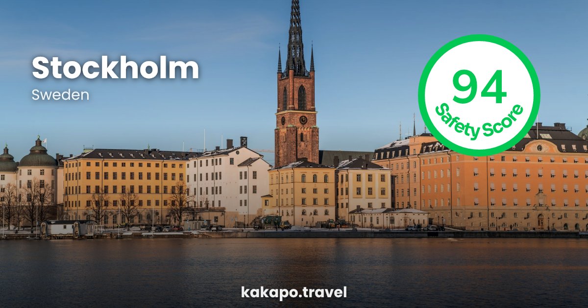 Stockholm, Sweden — safety score 94 out of 100