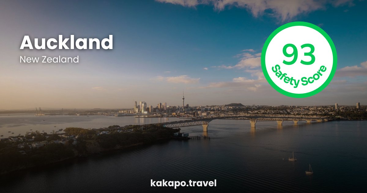 Auckland, New Zealand — safety score 93 out of 100
