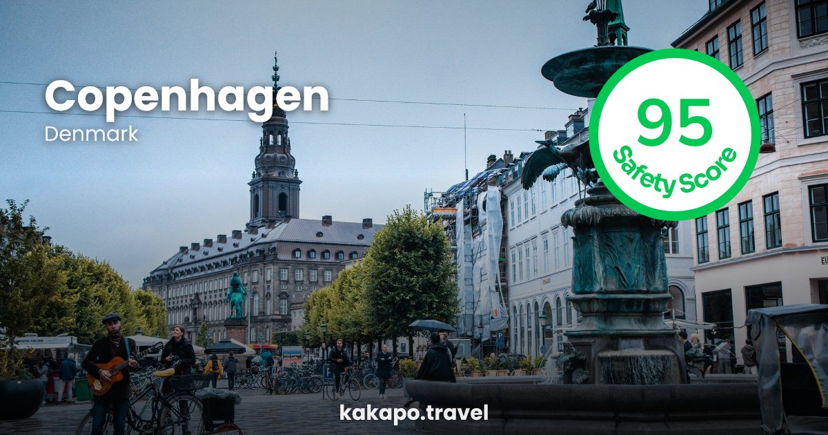 Copenhagen, Denmark — safety score 95 out of 100