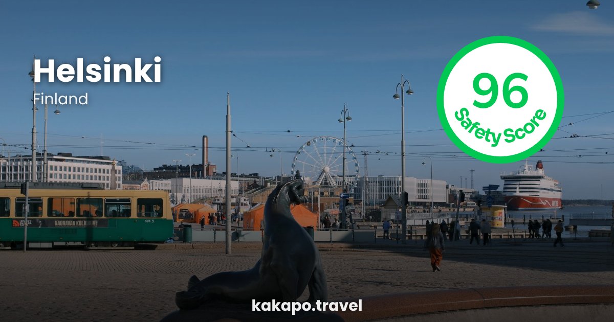 Helsinki, Finland — safety score 96 out of 100