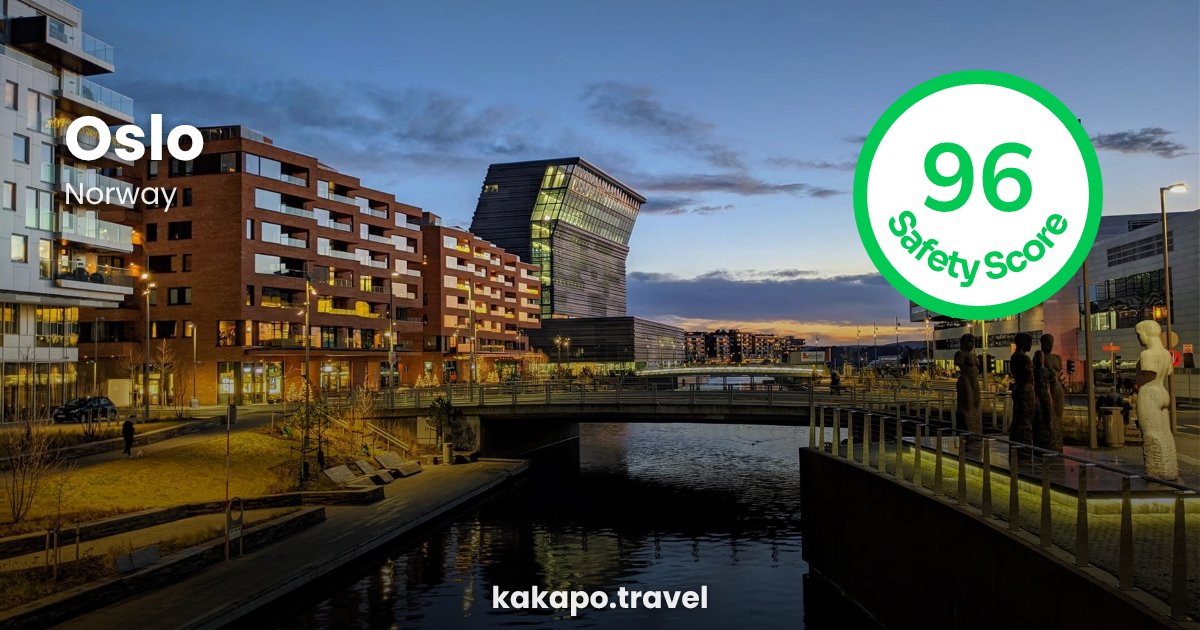 Oslo, Norway — safety score 96 out of 100