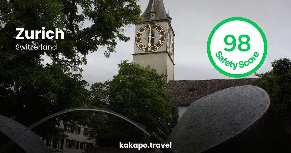 Zurich, Switzerland — safety score 98 out of 100