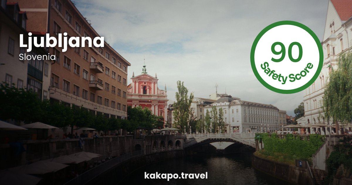 Ljubljana, Slovenia — safety score 90 out of 100