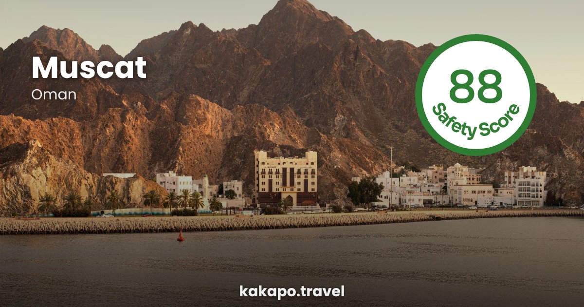 Muscat, Oman — safety score 88 out of 100