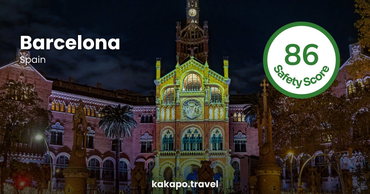 Barcelona, Spain — safety score 86 out of 100