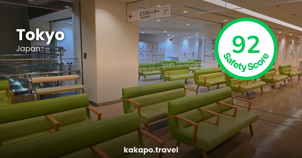 Tokyo, Japan — safety score 92 out of 100