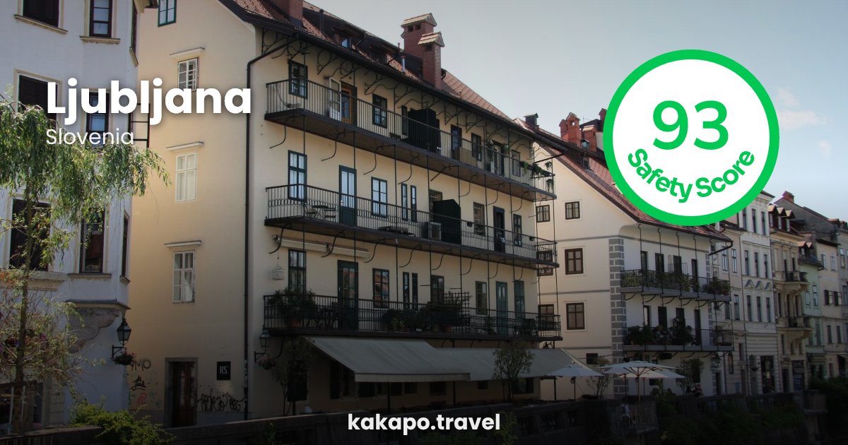 Ljubljana, Slovenia — safety score 93 out of 100