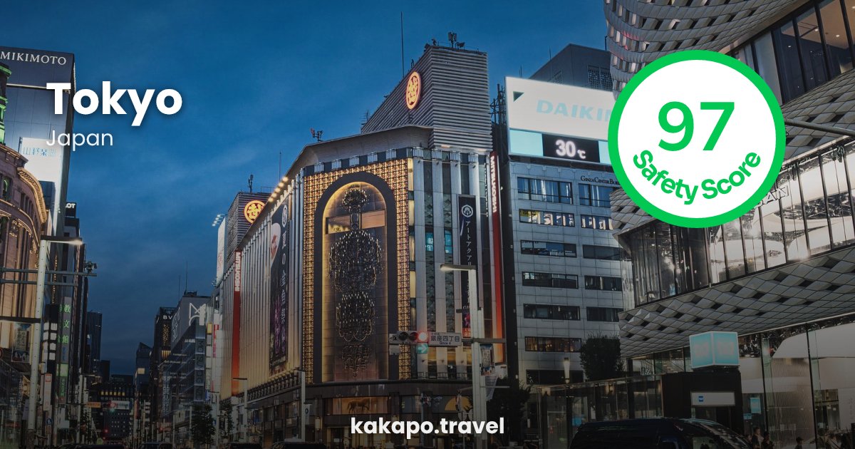 Tokyo, Japan — safety score 97 out of 100