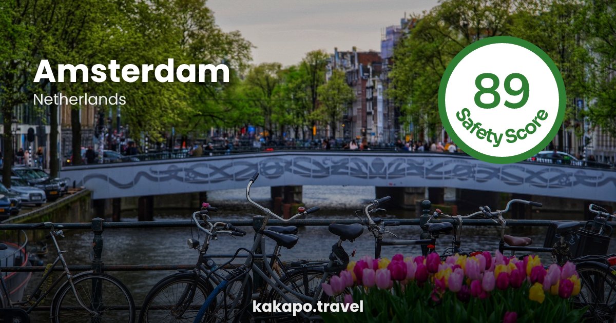 Amsterdam, Netherlands — safety score 89 out of 100