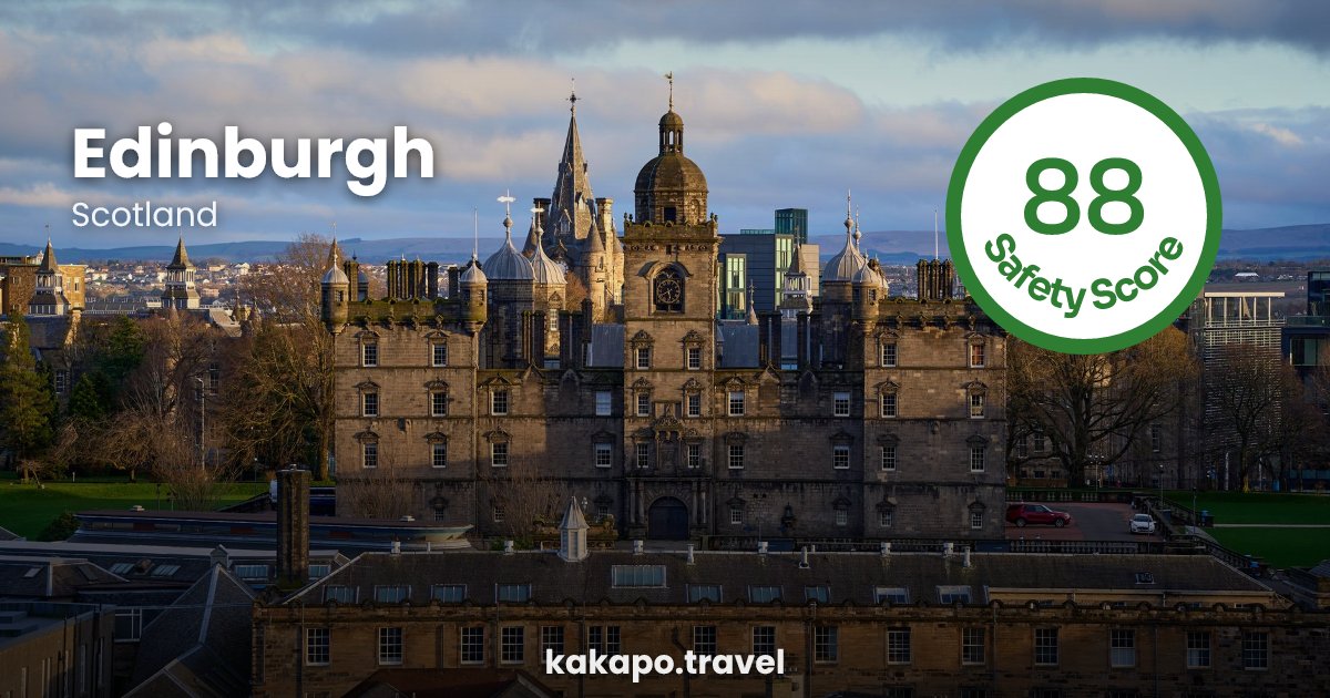 Edinburgh, Scotland — safety score 88 out of 100