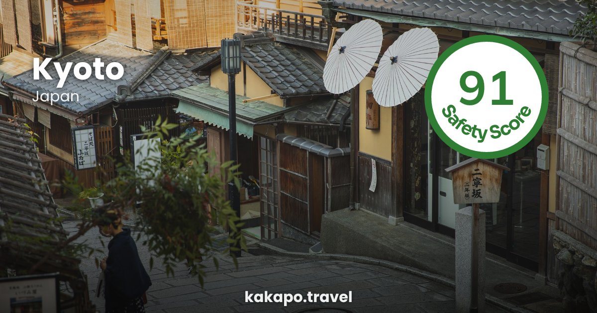 Kyoto, Japan — safety score 91 out of 100