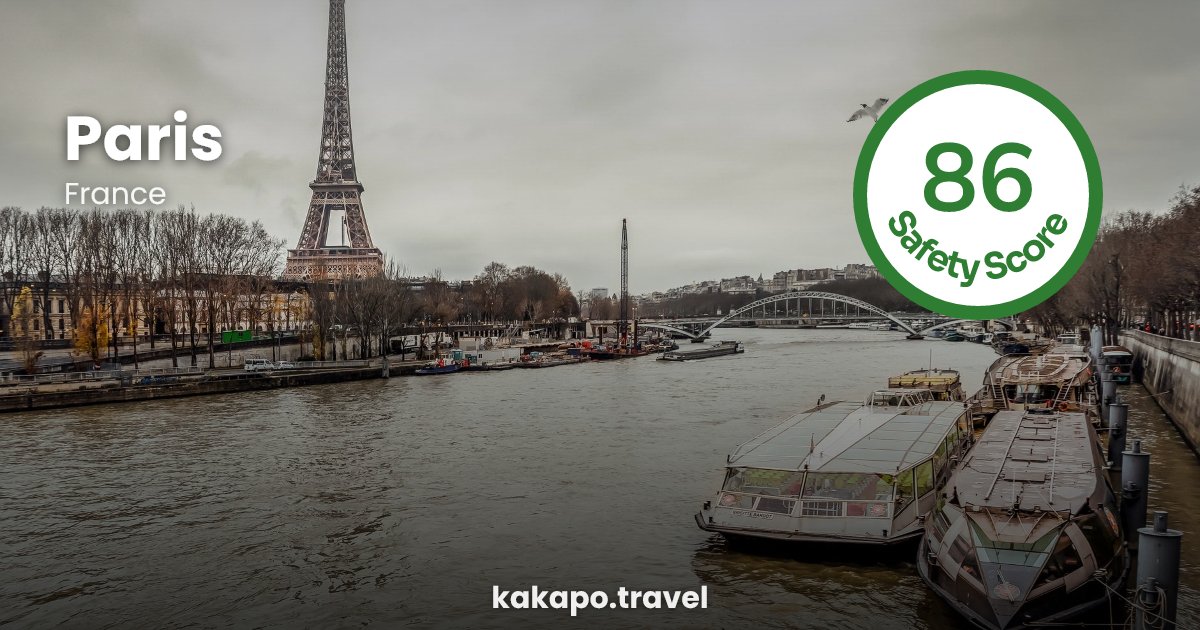 Paris, France — safety score 86 out of 100