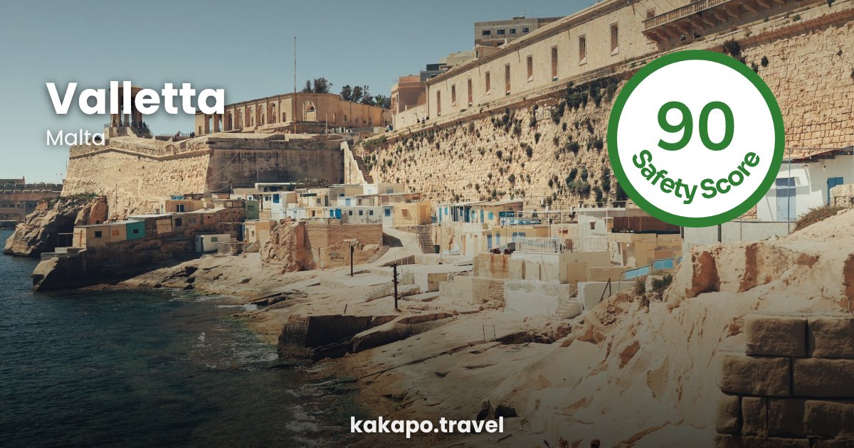 Valletta, Malta — safety score 90 out of 100