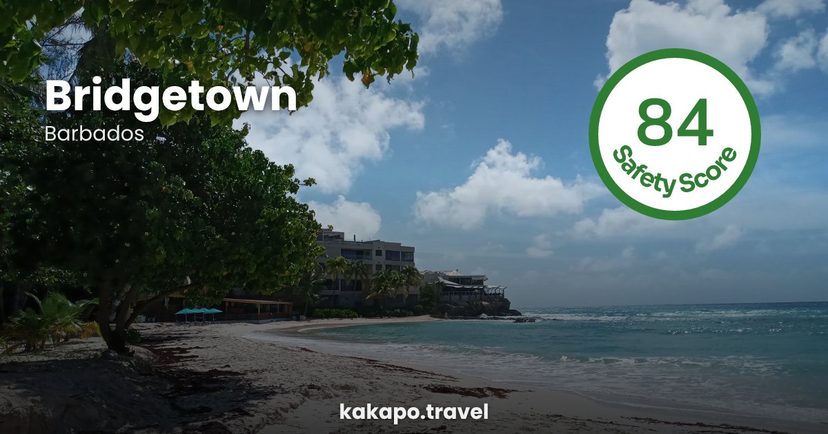 Bridgetown, Barbados — safety score 84 out of 100