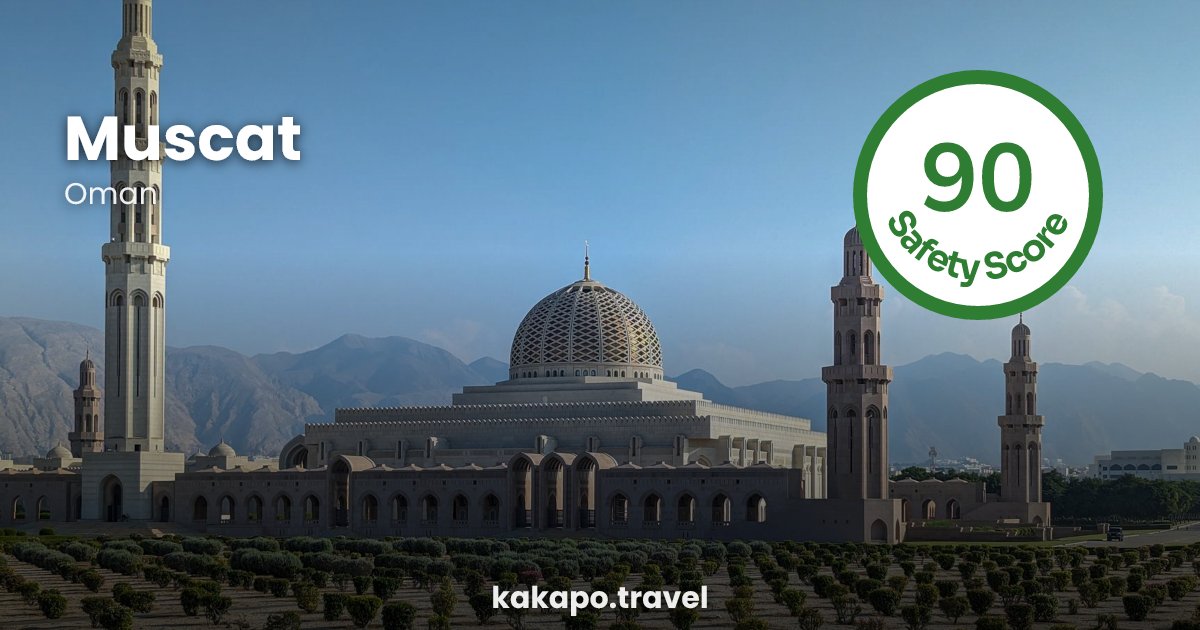 Muscat, Oman — safety score 90 out of 100