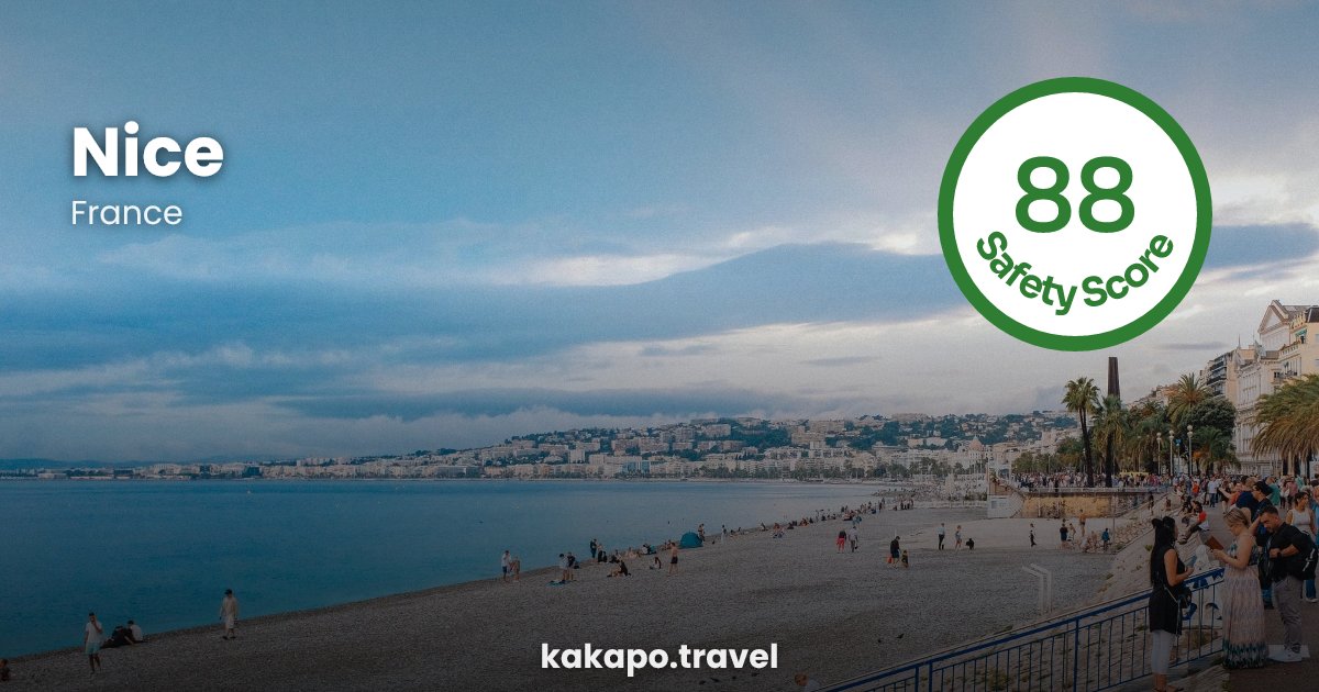 Nice, France — safety score 88 out of 100