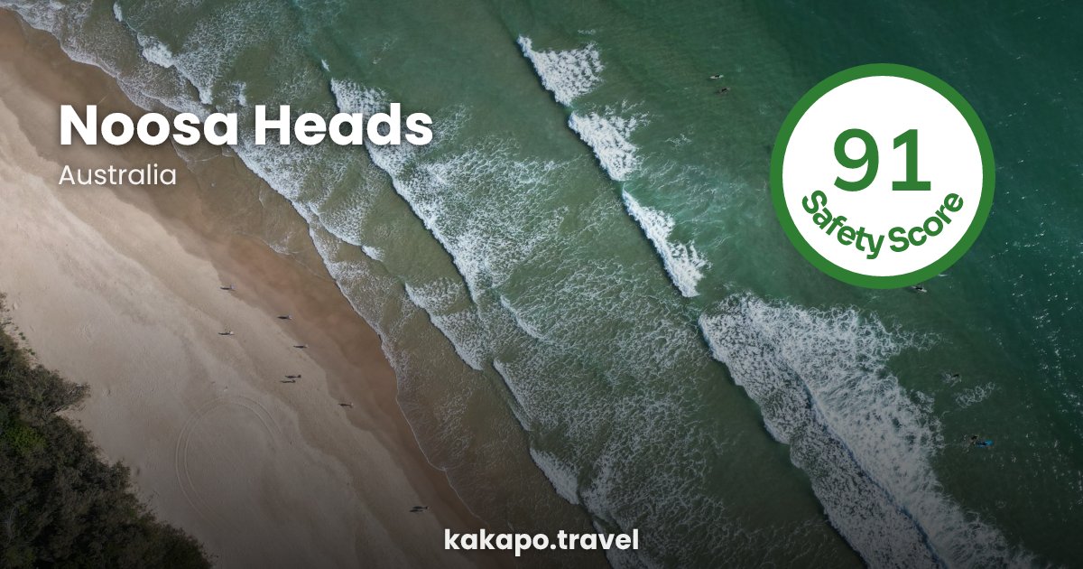 Noosa Heads, Australia — safety score 91 out of 100