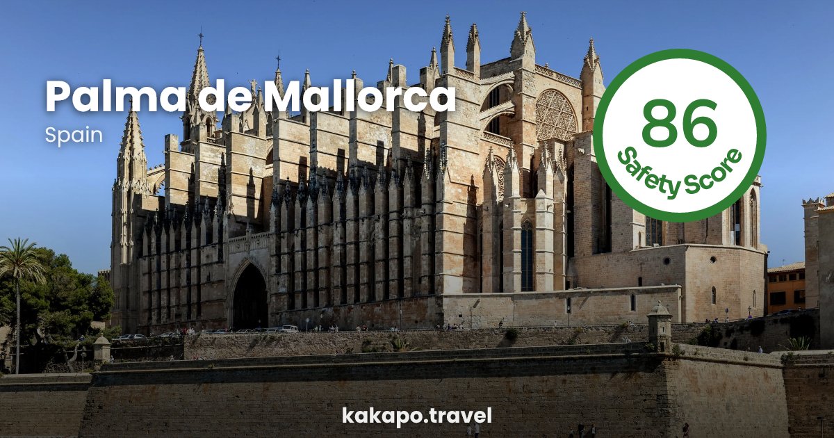 Palma de Mallorca, Spain — safety score 86 out of 100