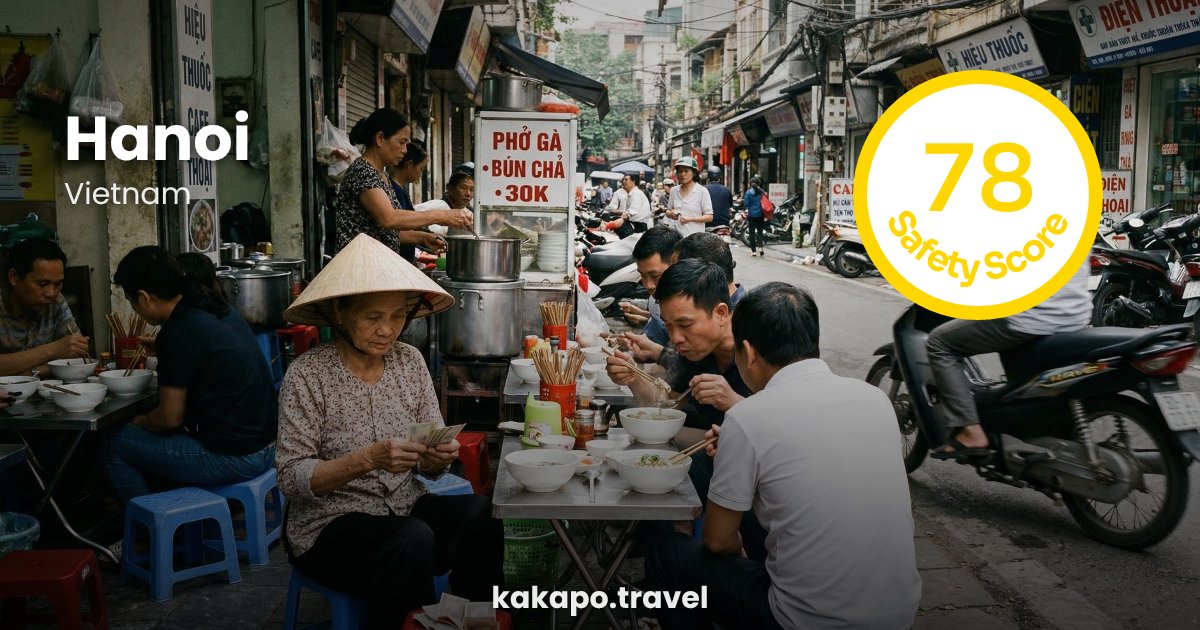Hanoi, Vietnam — safety score 78 out of 100