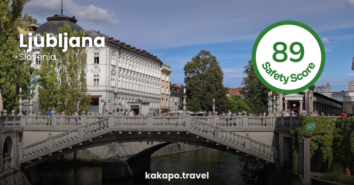 Ljubljana, Slovenia — safety score 89 out of 100