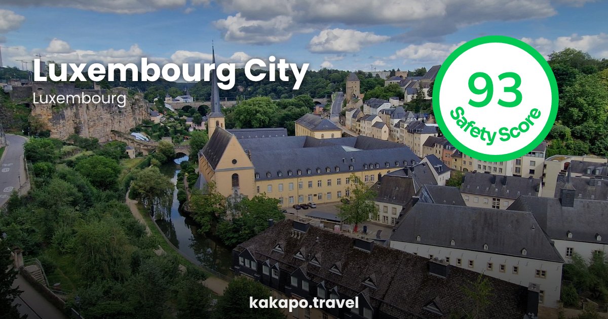Luxembourg City, Luxembourg — safety score 93 out of 100