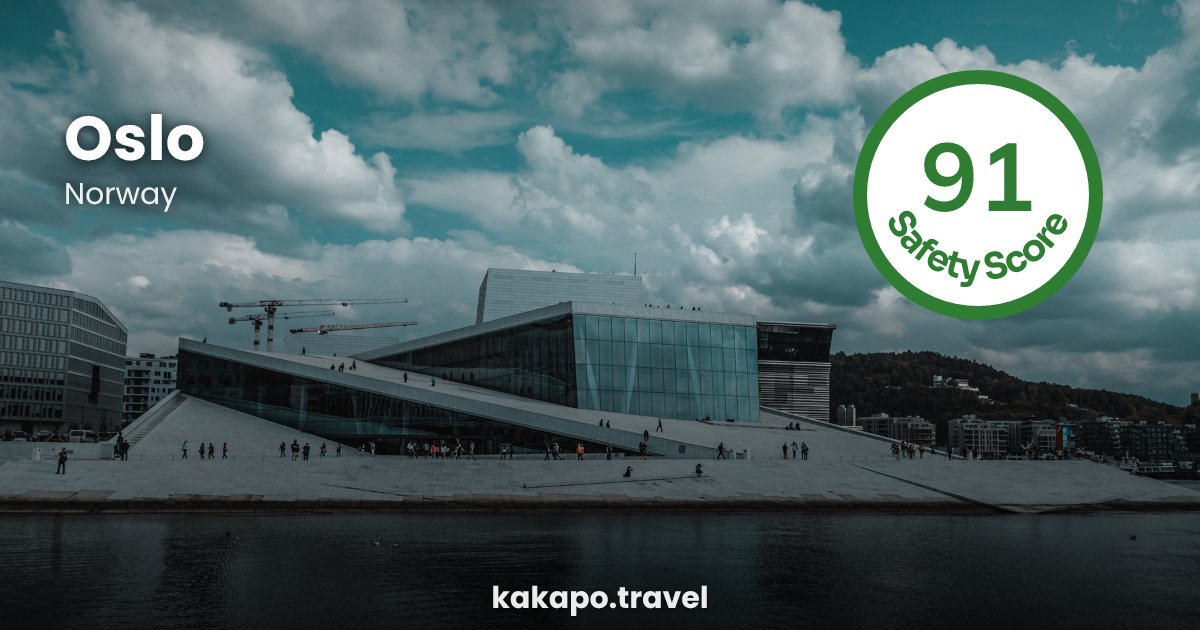Oslo, Norway — safety score 91 out of 100