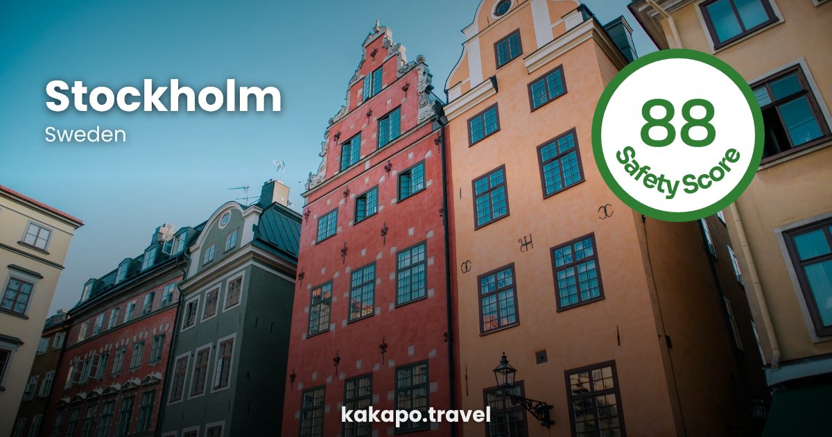 Stockholm, Sweden — safety score 88 out of 100