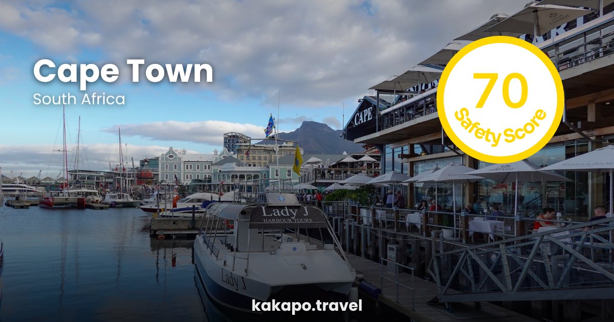 Cape Town, South Africa — safety score 70 out of 100