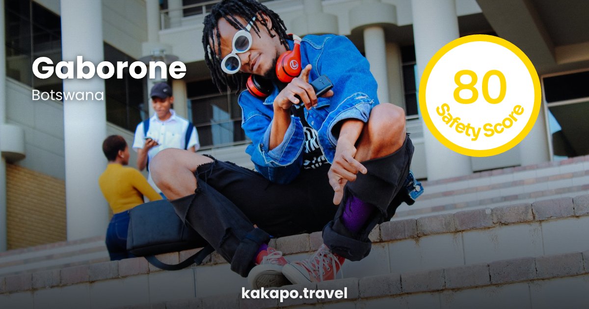 Gaborone, Botswana — safety score 80 out of 100