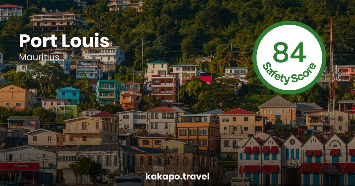 Port Louis, Mauritius — safety score 84 out of 100