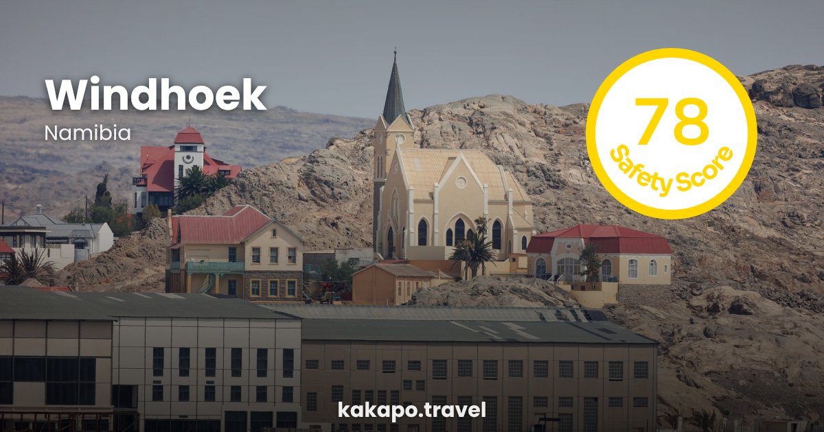 Windhoek, Namibia — safety score 78 out of 100