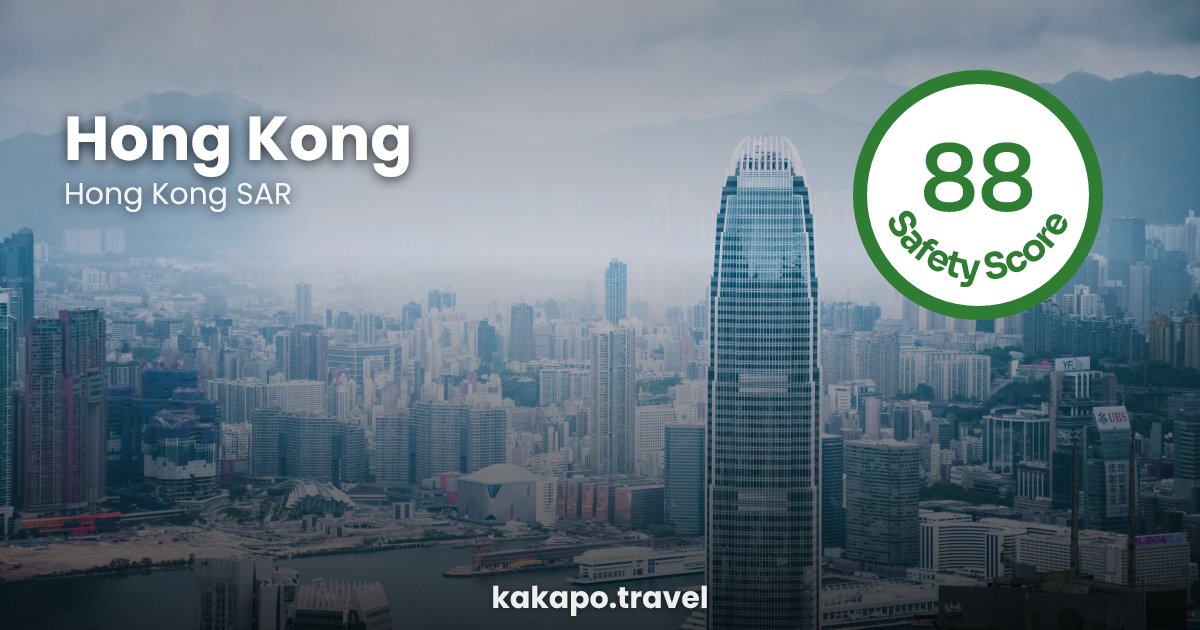 Hong Kong, Hong Kong SAR — safety score 88 out of 100