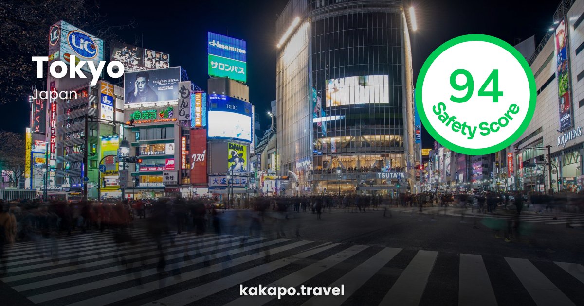 Tokyo, Japan — safety score 94 out of 100