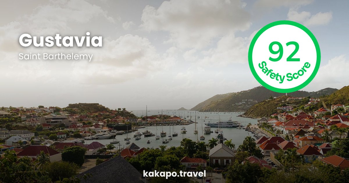 Gustavia, Saint Barthelemy — safety score 92 out of 100