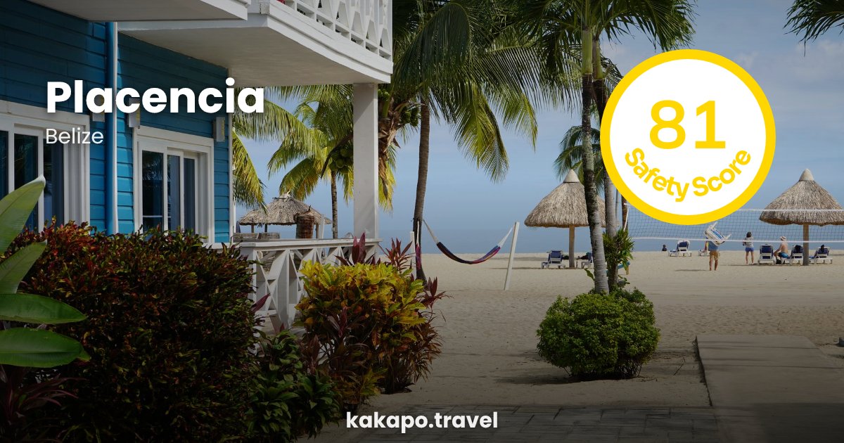 Placencia, Belize — safety score 81 out of 100