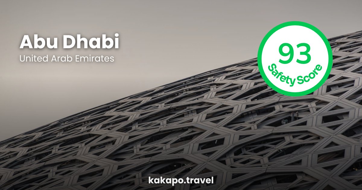 Abu Dhabi, United Arab Emirates — safety score 93 out of 100