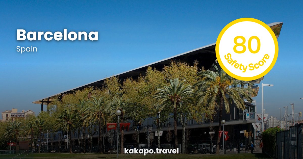 Barcelona, Spain — safety score 80 out of 100